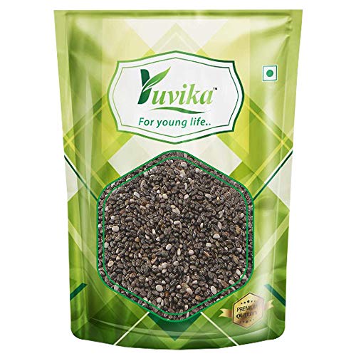 YUVIKA Chia Seeds - Omega 3 - Anti Oxidant - Gluten Free - Salvia Hispanica (400 Grams)