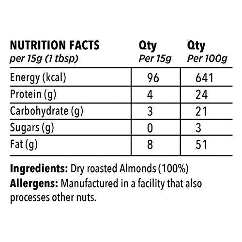 The Butternut Co. Natural Almond Butter (Creamy) 200g | 24g Protein | 100% Almonds | No Salt | Gluten Free | Vegan