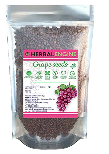 Herbal Engine Grape Seeds (Certified BlackBlue GrapeSeed) 250gm