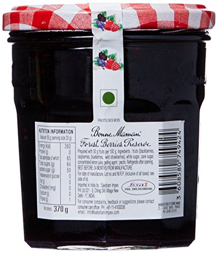 Bonne Maman Forest Berries Preserve, Marmalade Fruit Jam, 13 oz / 370 g