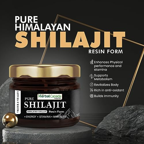 Herbal Canada Pure Himalayan Shilajit/Shilajeet Resin, 20g