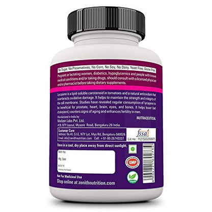 Zenith Nutrition Lycopene - 10000-120 Capsules (Pack of 2)