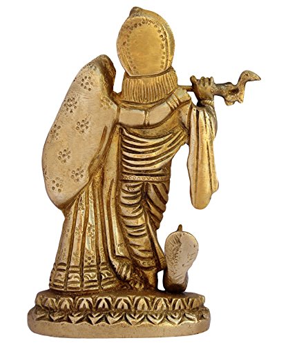 ITOS365 Brass Radha Krishna Idol, Standard, Gold