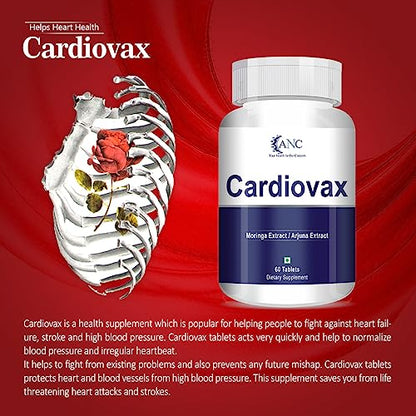 ANC Natural Cardiovax with Coenzyme Q10, Arjuna Extract & Moringa Extract for Heart, Blood pressure, 60 Tablets