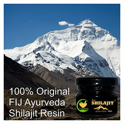 FIJ AYURVEDA Pure Ayurvedic Shilajit/Shilajit Resin (Semi Liquid) | Shudh Shilajit | Supports Strength, Stamina & Energy - 20Gm (Pack of 1)