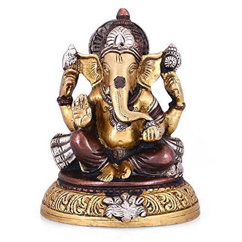 Collectible India God Ganesha Brass Idol Elephant Success Lord Ganesh Sculptures