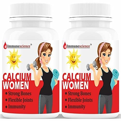 Immunescience Calcium Tablets For Women With Vitamin D3 As D, Magnesium Zinc Supplement & Vit B12 FoSupplements-120 Tablet (No Capsules/Gummies Pack2)