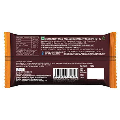 Hershey's Whole Almonds Chocolate Bar, 100g (Pack of 3)