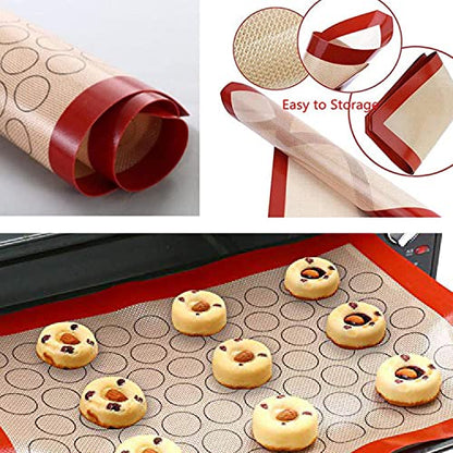 SYGA 1 Pieces Reusable Silicone Non-Stick Cookies Baking Mats for Moulds and Rolls, for Making Bread, Cakes, Macaroni, Buns and Loaves(Beige)