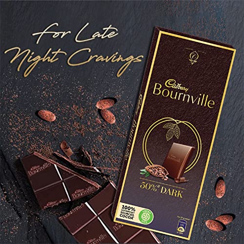 Cadbury Bournville Rich Cocoa Dark Chocolate Bar, 80 gm (Pack of 5)