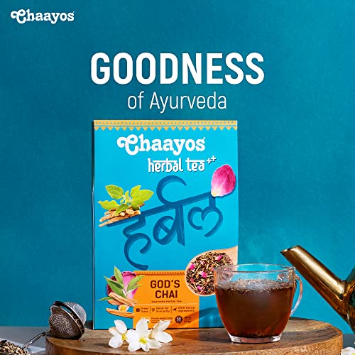 Chaayos God's Chai - Herbal Kangra Kahwa Green Tea - 100g [50 Cups] | Whole Leaf Loose Tea