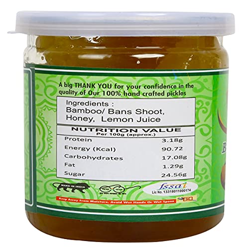 JAYANI Homemade Bamboo Murabba with Raw Forest Honey Helps Increasing Height Growth | Bans Ka Murabba 350 Gm/175 Gm x2