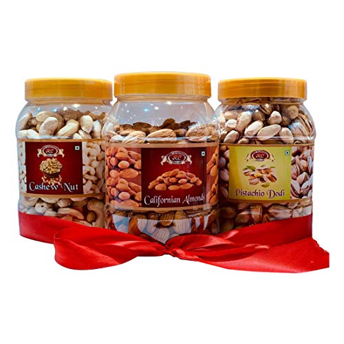 JRC Festive (Cashew Nut, Pista, California Almonds) 1500 Grams/ Treats Standard Dry Fruits Gift Pack.