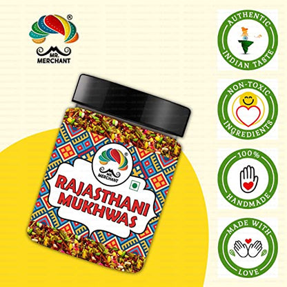 Mr. Merchant Rajasthani Mukhwas, Traditional Mouth Freshener Mukhwas Mix (Pack of 1 (300gm Jar Pack))