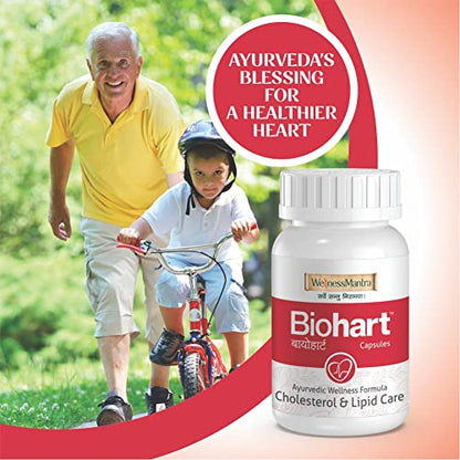 Wellness Mantra BIOHART Ayurvedic Capsules | 60 Capsules | Arjunchhal, Haritaki, Lasoon and more herbs