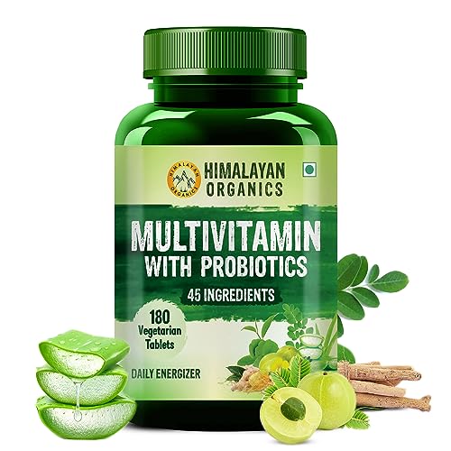 Himalayan Organics Multivitamin With Probiotics - 45 Ingredients Supplement For Men And Women | Vitaone & Joint Support | Gut health - 180 Veg Tablets