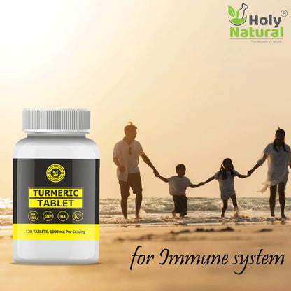 Holy Natural Turmeric Tablet – 120 Tablet (Dietary Supplement, 1000 mg Per Serving.)