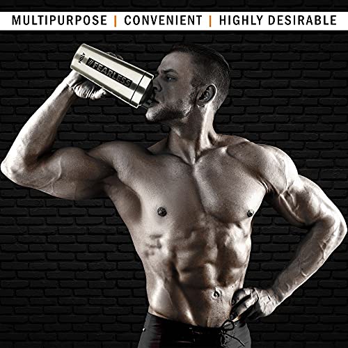 Asitis ATOM Steel Protein Shaker for Workout - 750ml | Portable | Easy to Hold | Rust-Proof