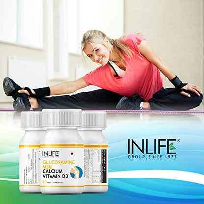 Inlife Glucosamine,Msm With Calcium & Vitamin D3 Supplement - 60 Tablets