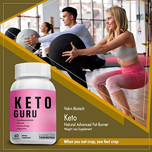 Vokin Biotech Keto Guru Tablets for weight loss | Fat Burner Supplement 60 Tablets