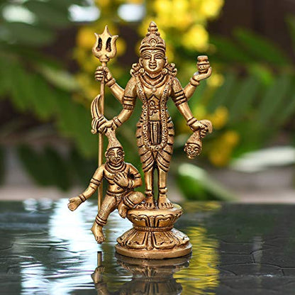 Collectible India Brass Mahalsa Narayan Mhalsa Narayani Goddess Idol Statue murti, Female Avatar of The god Vishnu