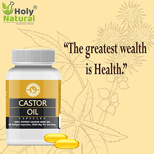 Holy Natural Castor oil Capsules - 60 Softgel Capsule