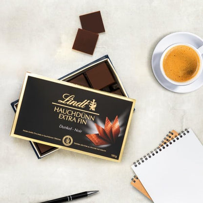 Lindt Extra Fine Swiss Thins Dark Chocolate Box - 180g