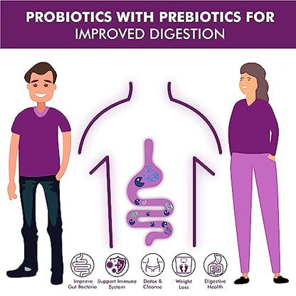 Meibotan No1 Probiotic Supplement Designed by Scientist Probiotics 150 Billion CFU For Men & Women wsystem Digestion Immunity Support- 60 Veg Capsules