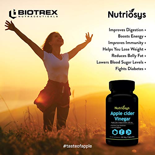 Biotrex Nutraceuticals Nutriosys Apple Cider Vinegar, 1200 mg (90 Veg Capsules) - Pack of 2