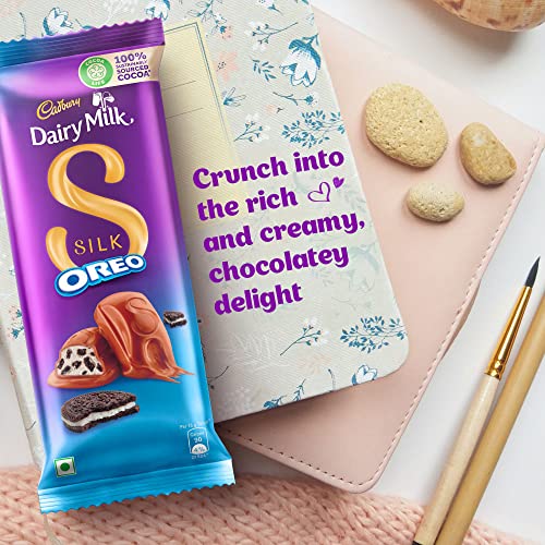 Cadbury Dairy Milk Silk Oreo 130g, Cadbury Dairy Milk Silk Red Velvet 130g & Cadbury Dairy Milk Silk Mousse 116g Chocolate Bar, Pack of 3