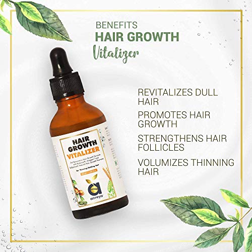 Anveya Hair Growth Vitalizer Serum, 50ml | Stimulates Hair Growth, Prevents Hair fall, Increases Hai, Anagain & Salsphere Natural Hair Growth Promoter