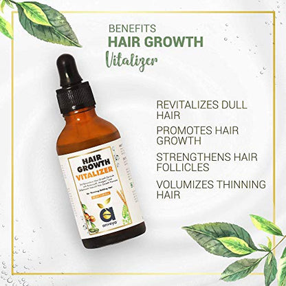 Anveya Hair Growth Vitalizer Serum, 50ml | Stimulates Hair Growth, Prevents Hair fall, Increases Hai, Anagain & Salsphere Natural Hair Growth Promoter