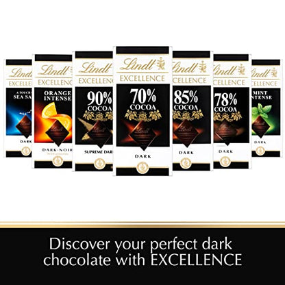 Lindt Excellence 90% Cocoa Dark Supreme Noir Chocolate Bar, 2 X 100 g