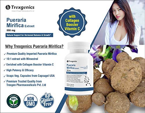 Trexgenics® PUERARIA MIRIFICA extract 10:1 550mg with Collagen Booster Vitamin C (60 Vcaps)