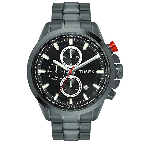 TIMEX E-Class Surgical Steel Charge Chronograph Analog Black Dial Men's Watch-TWEG19301
