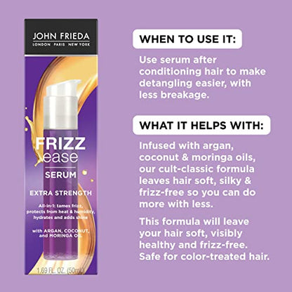 John Frieda Frizz-Ease Hair Serum Extra Strength Formula, 50ml