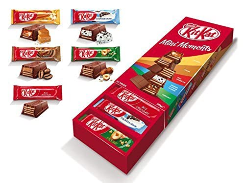 Nestle Kitkat Senses Caramel, Cookies & Cream, Milk Chocolate, Hazelnut, Mocha 12 Pieces 203g