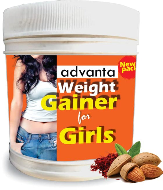 Advanta Women Weight & Mass Gainer Protein Powder, Health Drink for Breast & Muscle Gain in Women – 500 g Kesar Badam