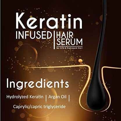 Qraa Keratin Infused Hair Serum for Dry and Damaged Hair, 100ml