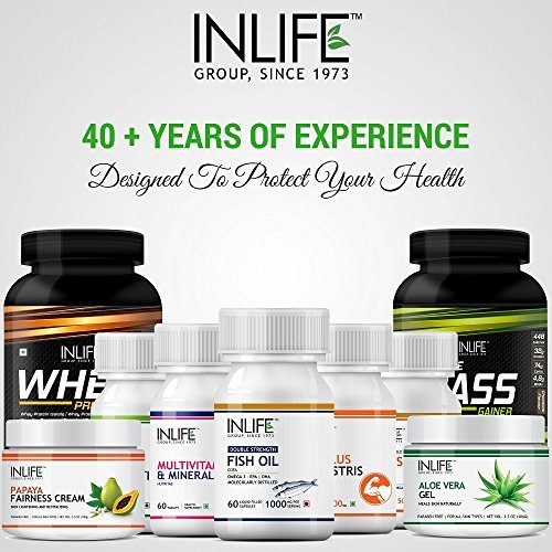 INLIFE Plant Based Vegan Omega 3 DHA Supplement Algal Oil 400 mg - 60 Vegetarian Capsules