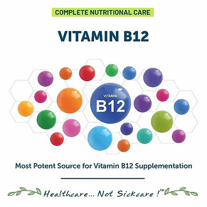 Bliss Welness Vitamin B12 100% RDA | Cynocobalamine | Boost Energy Levels Healthy Nervous System & BSupplement for Men & Women - 60 Vegetarian Tablets