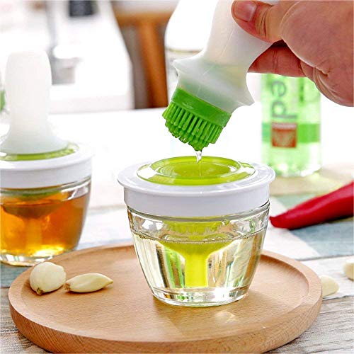 Soptool Silicone Chef's Basting Oil Brush Set for Cooking BBQ Baking and Grilling, Green