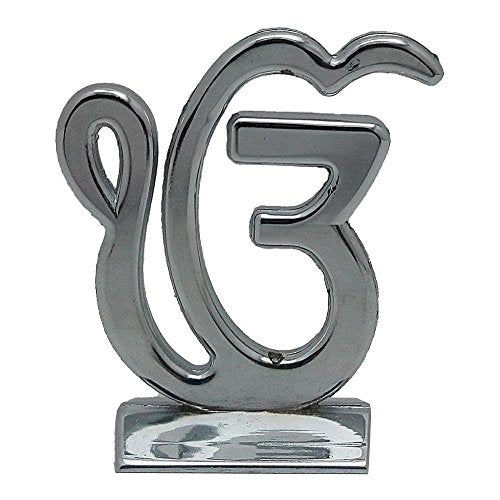 Sikh Religious Symbol EK Onkar Idol IK Onkar Idol (B-57) Metal statue for Home Décor Car Dashboard Mandir Showpiece