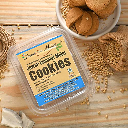 Grandmaa Millets Jowar Coconut Cookies, Natural & Zero Trans Fat Cookies