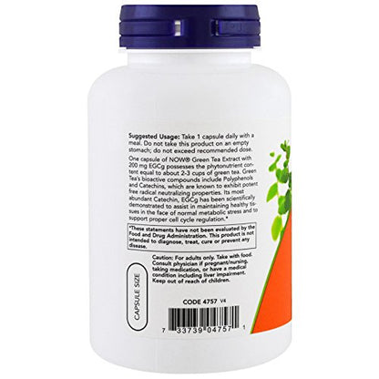 Now Foods, EGCg, Green Tea Extract, 400 mg, 180 Vcaps