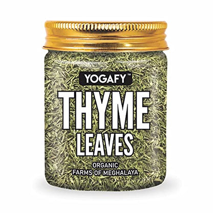 YOGAFY Organic Thyme Leaves I Tea Leaves for Cough and Cold | 100 Gram - 50 Cups