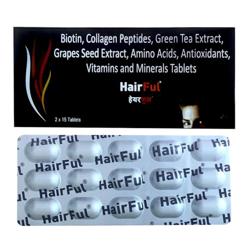 HairFul Hair Multivitamins Healthy Hair Supplement for Better Hair Growth & Hair fall Control (Pack Of 6) 60 Tablets