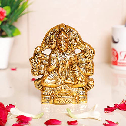 KridayKraft Metal Hanuman ji Statue Showpiece Figurines- Standard, Gold