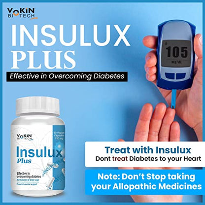 Vokin Biotech Herbal Insulux Plus For Endocrine Health & Diabetes Control (60 Capsules)