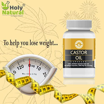 Holy Natural Castor oil Capsules - 60 Softgel Capsule